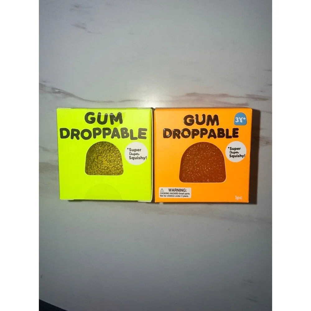 J’adore Gum Droppable Squishy set bundle lot of 2 orange lime yellow